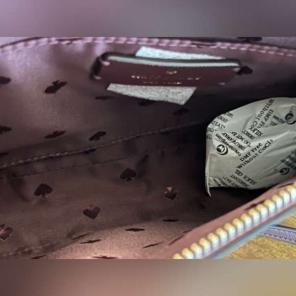 NWT Kate Spade Glitter Crossbody Bag in burgundy and pink - Picture 9 of 11